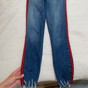Abercrombie Red Stripe Jeans